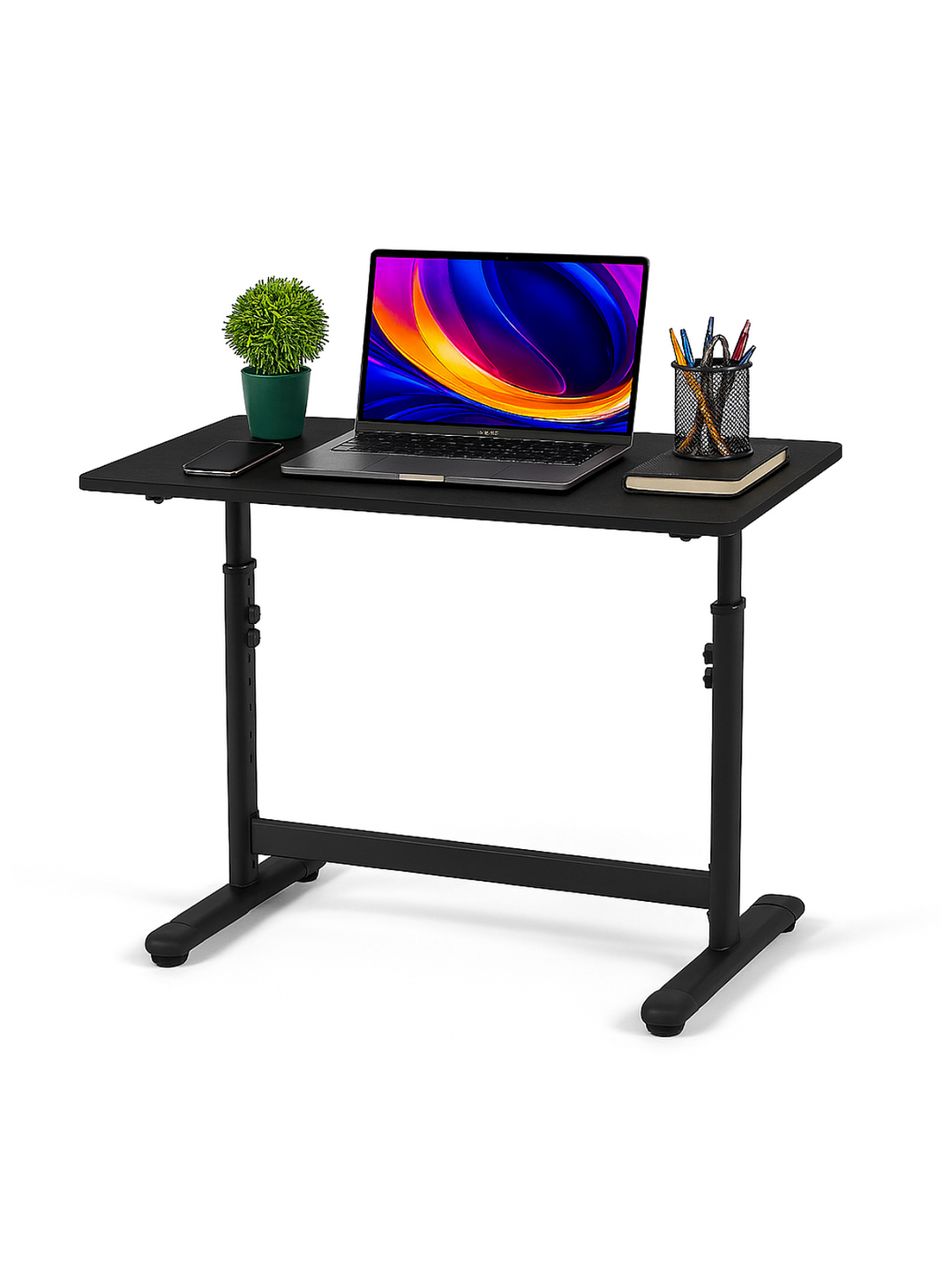 Escritorio con Altura Ajustable 120x60x63-86cm Funcional Toledo Negro 7