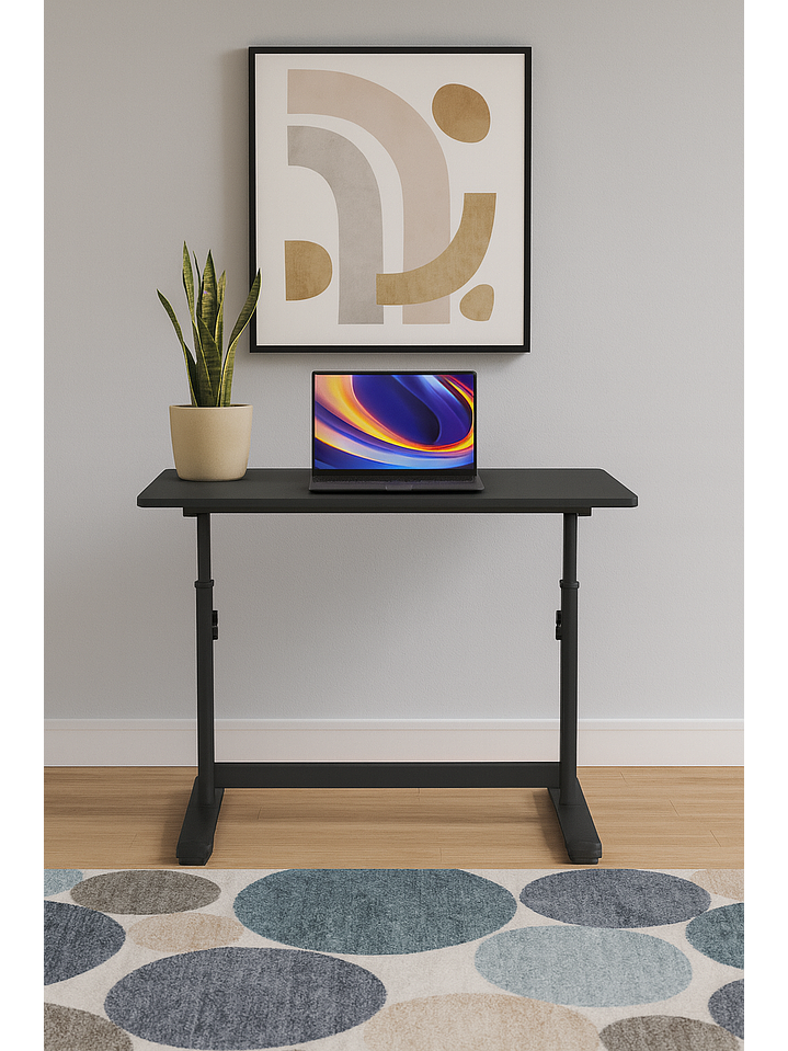 Escritorio con Altura Ajustable 80x60x63-86cm Funcional Bilbao Negro 1