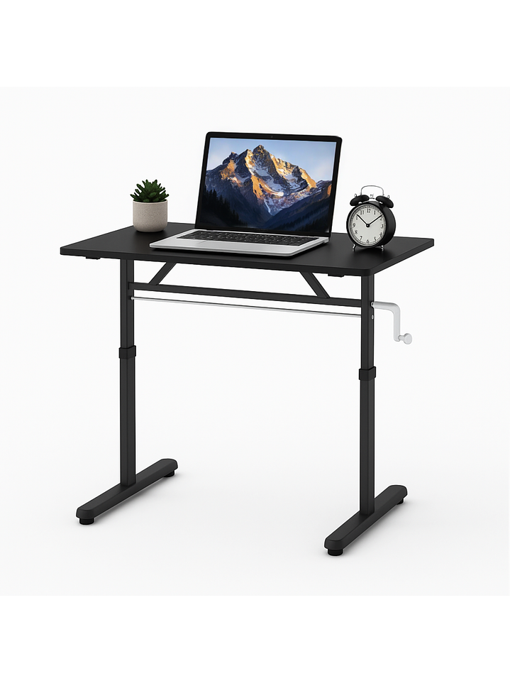 Escritorio con Altura Ajustable 100x60x63-86cm Funcional Tenerife Negro 8