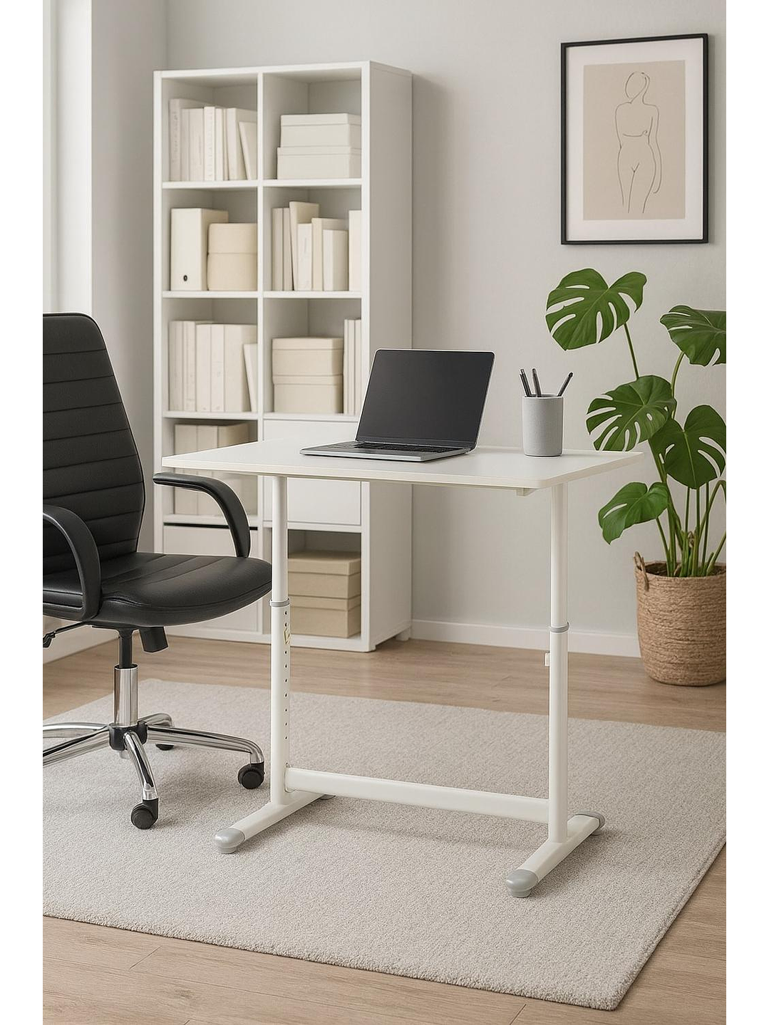 Escritorio con Altura Ajustable 120x60x63-86cm Funcional Toledo Blanco 1