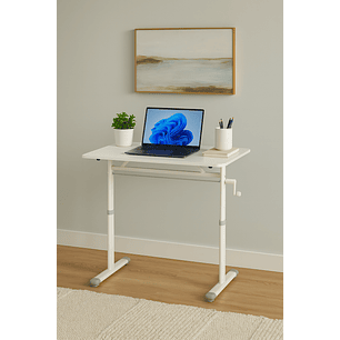 Escritorio con Altura Ajustable 100x60x63-86cm Funcional Tenerife Blanco