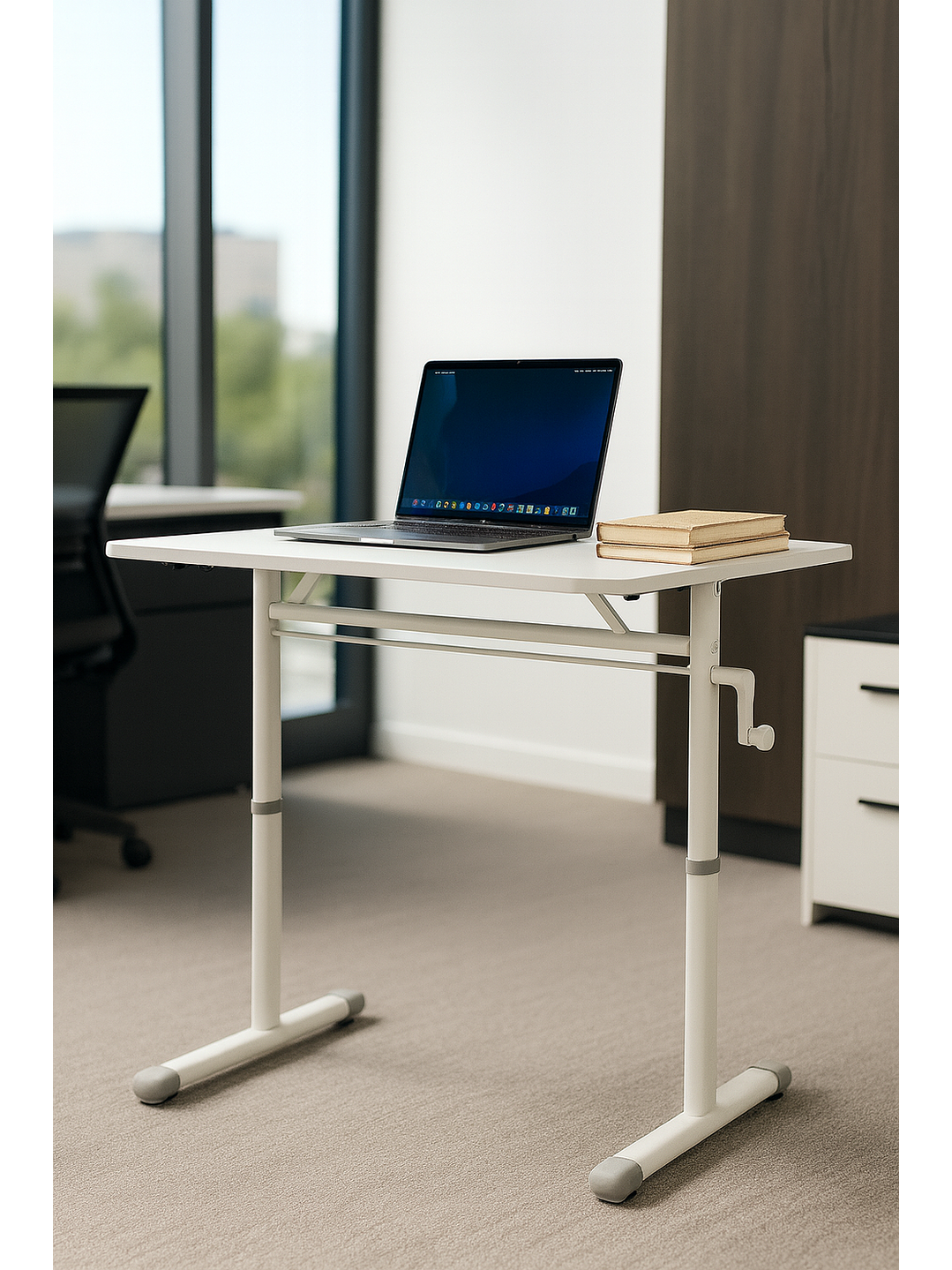 Escritorio con Altura Ajustable 100x60x63-86cm Funcional Tenerife Blanco 2