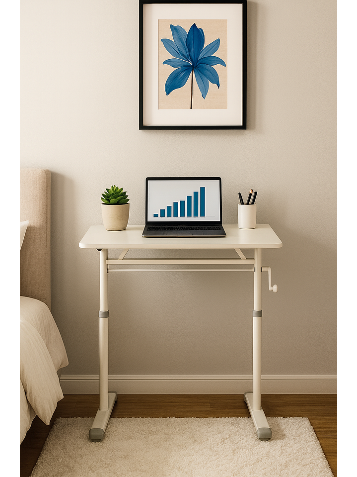 Escritorio con Altura Ajustable 100x60x63-86cm Funcional Tenerife Blanco 3