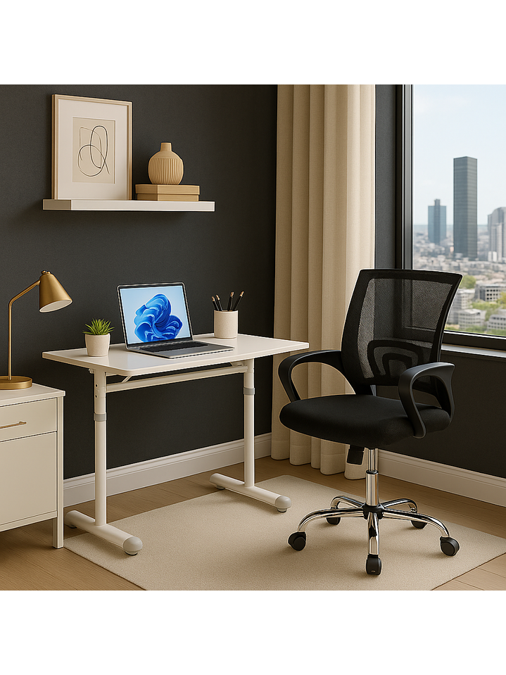 Escritorio con Altura Ajustable 100x60x63-86cm Funcional Tenerife Blanco 6