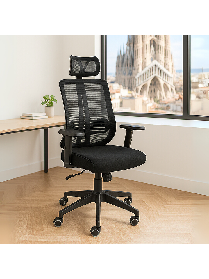 Silla De Oficina Apoyacabeza, Con Brazo Regulable Doha 8