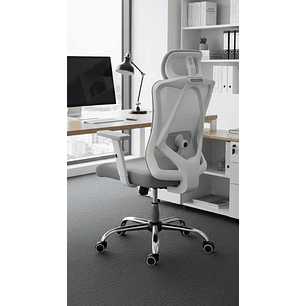 Silla de Escritorio - Oficina - Gamer Houston Gris