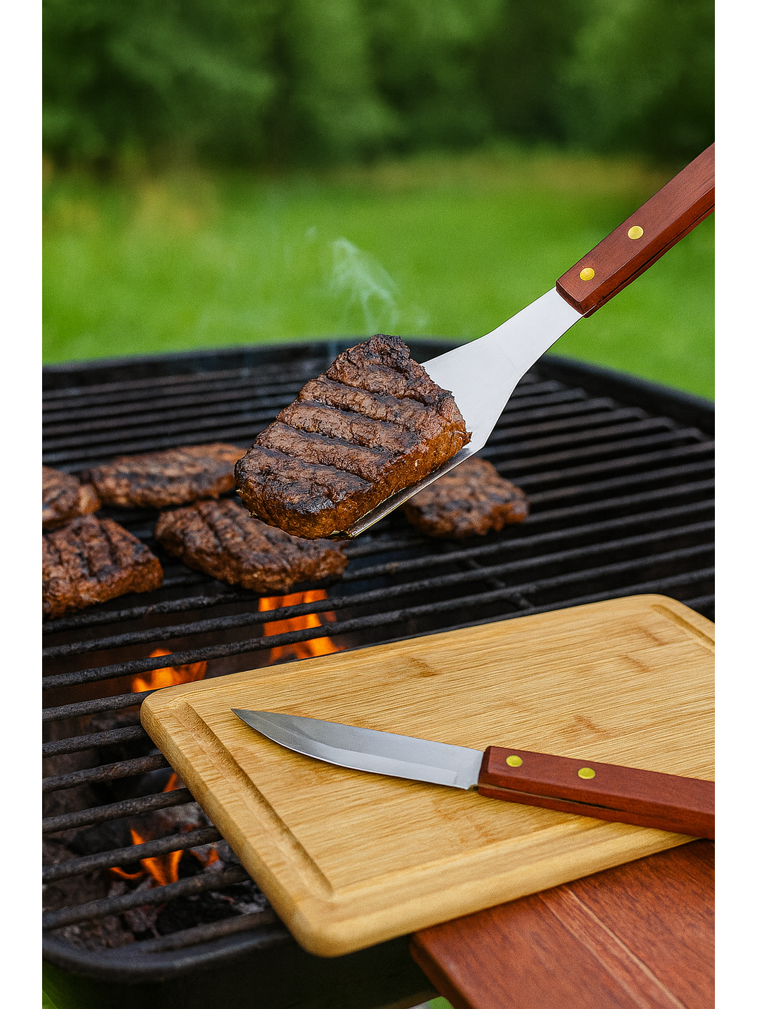 Set Parrillero De 4 Utensilios Para Barbarcoa 2