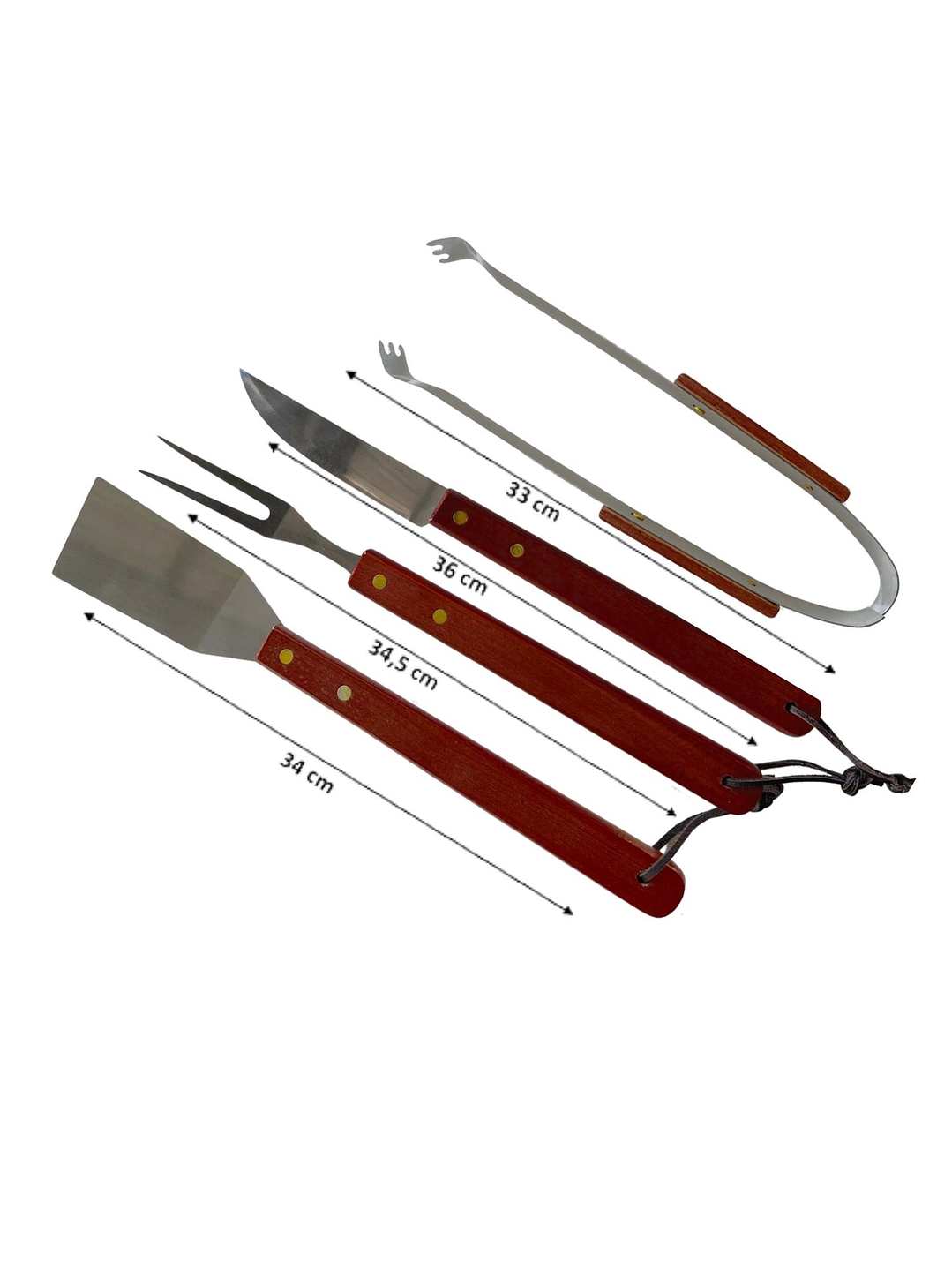Set Parrillero De 4 Utensilios Para Barbarcoa 6