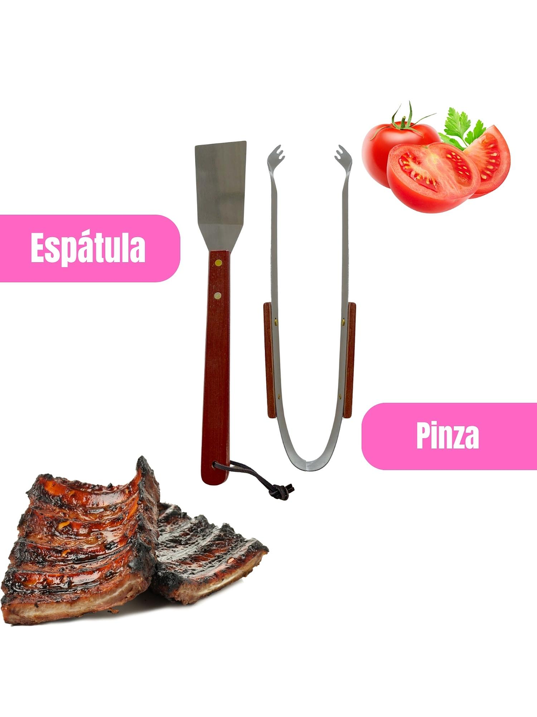 Set Parrillero De 4 Utensilios Para Barbarcoa 7