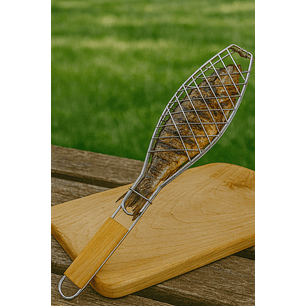 Rejilla Para Asar Vegetales Y Pescado Xl Madera