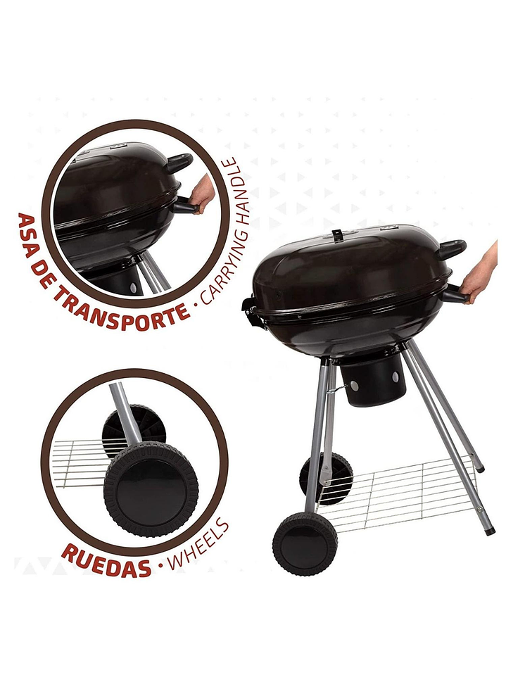 Parrilla A Carbon Modelo Algarrobo Redonda 8