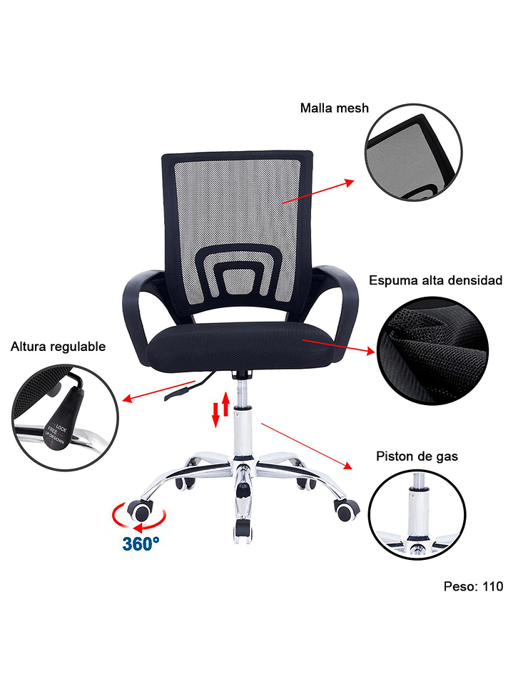Silla De Oficina Dallas 8