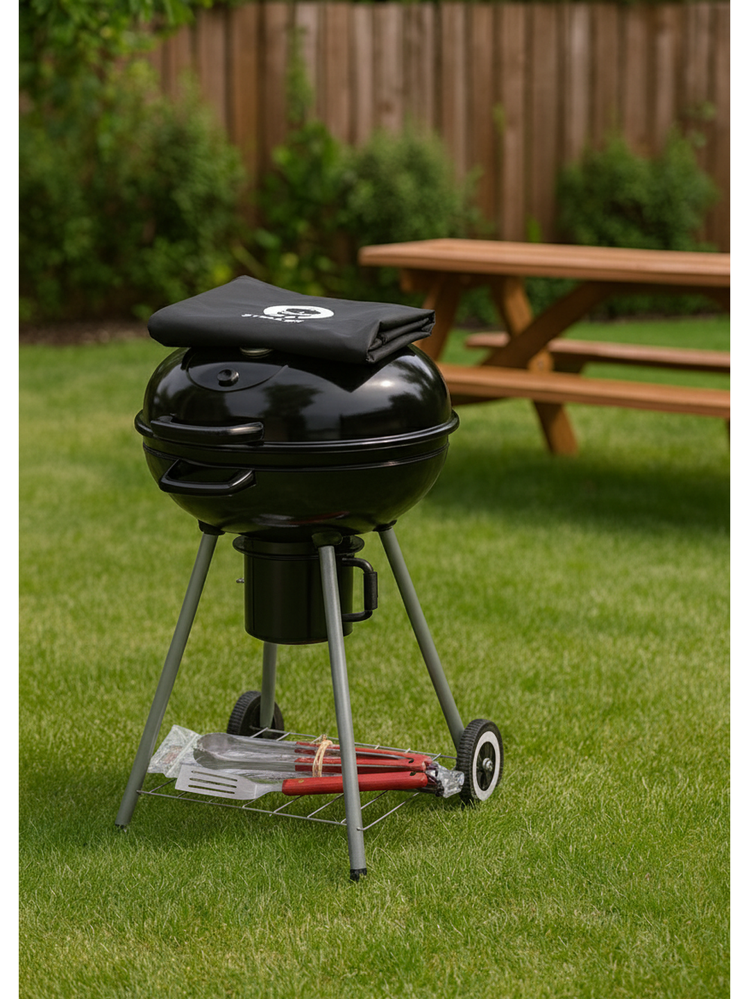 Combo de Parrilla Algarrobo + Funda + Accesorios de Regalo 1