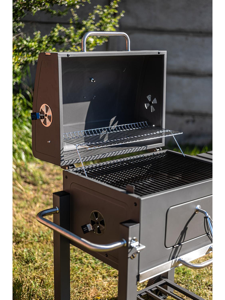 Parrilla A Carbon Roble Stellen Altura De Cocion Regulable 3