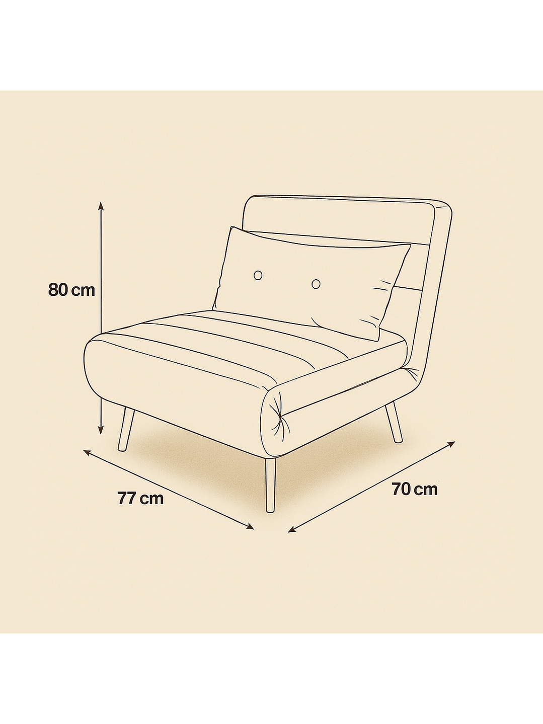 Sillon Sofa Cama Plegable Libano 8