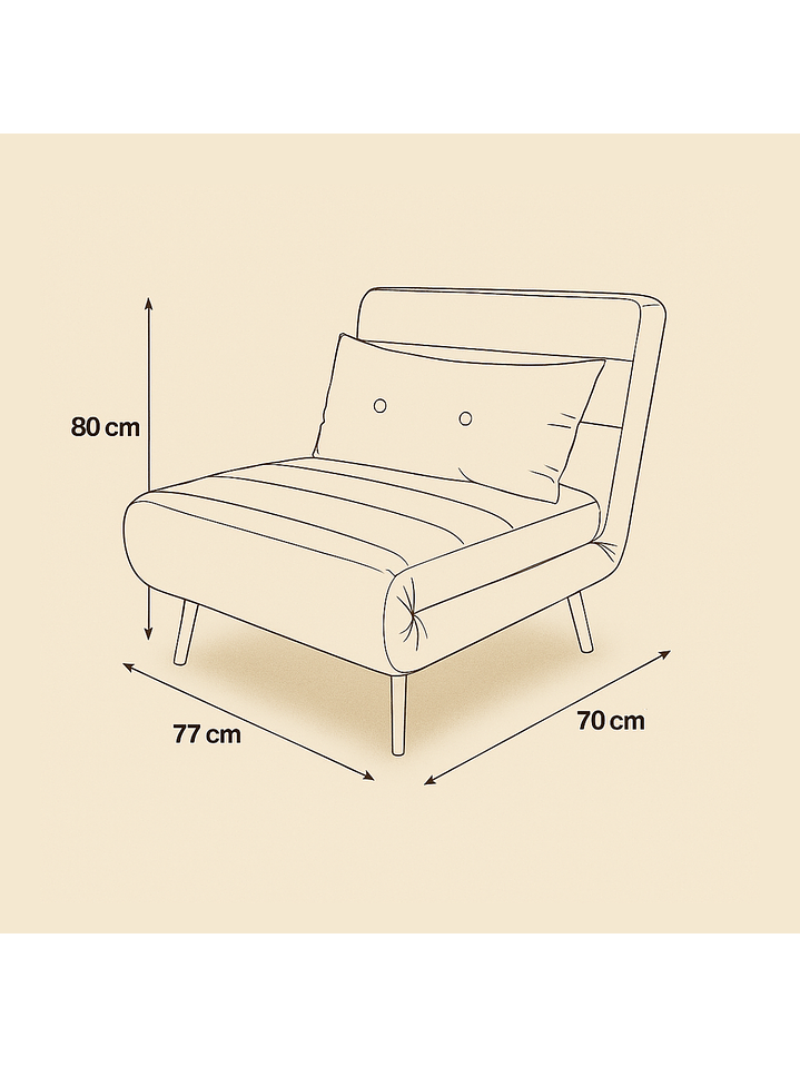 Sillon Sofa Cama Plegable Libano 8