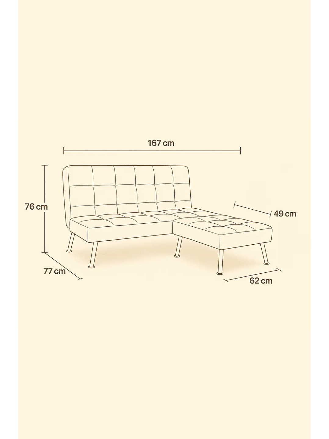 Sillon Sofa Cama Seccional Madrid 5