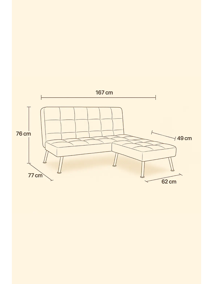 Sillon Sofa Cama Seccional Madrid 5