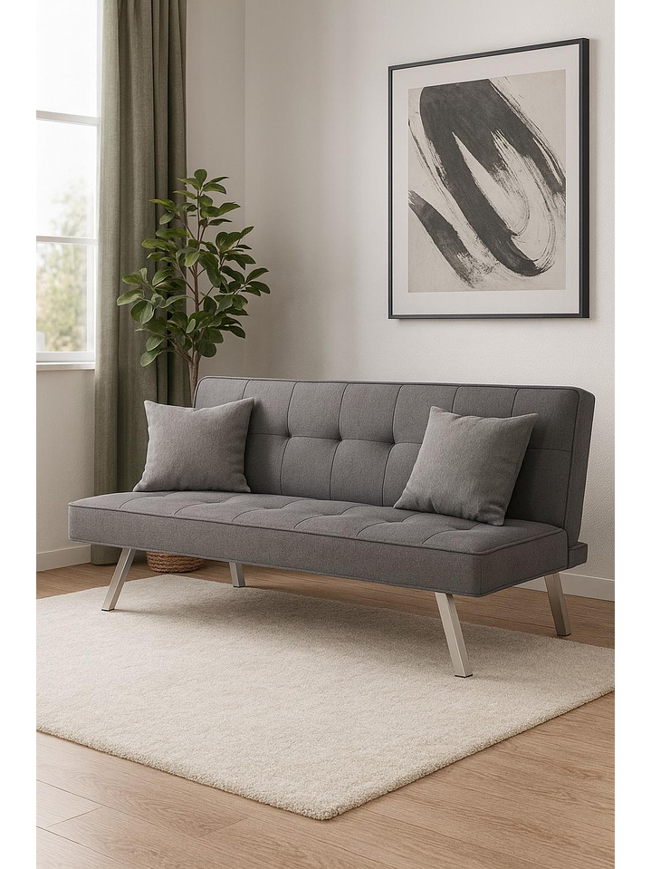 Futon Sofa Cama Grecia Gris 2