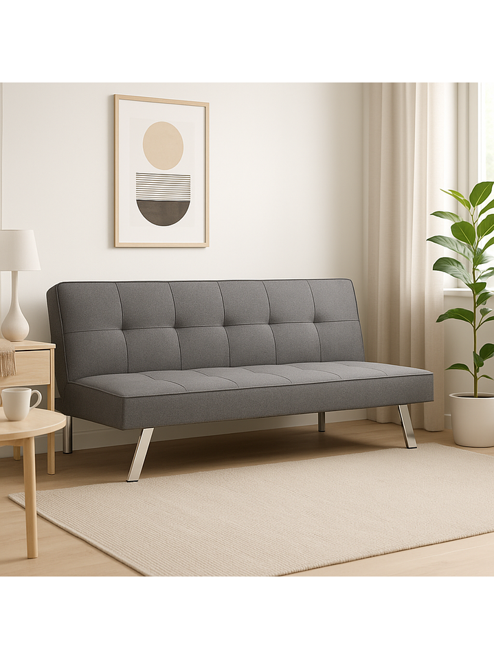Futon Sofa Cama Grecia Gris 6