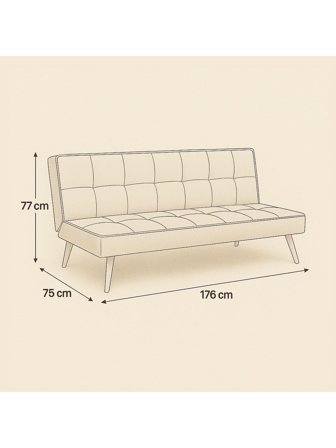 Futon Sofa Cama Grecia Gris 7