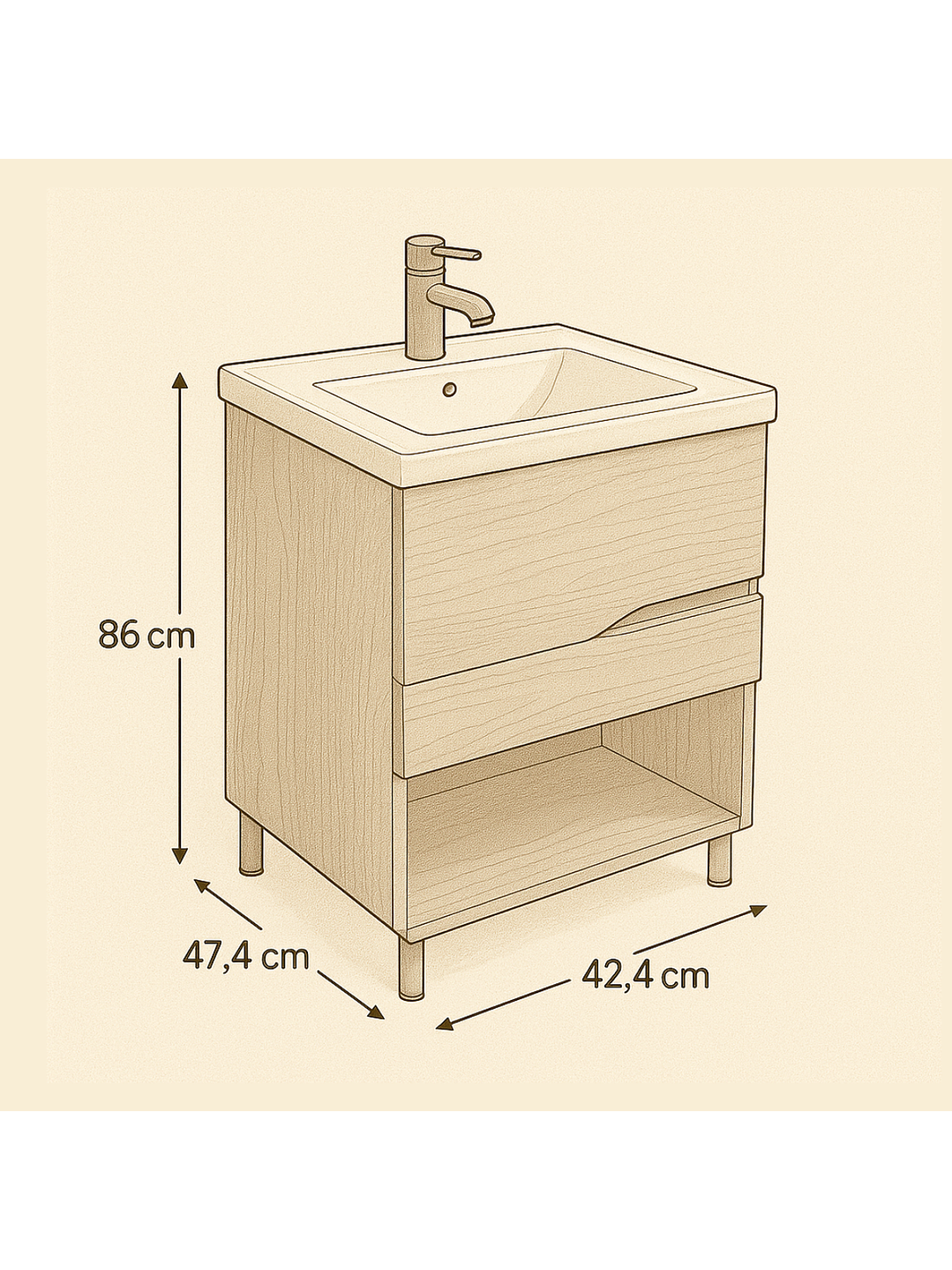 Vanitorio a Piso Alaska 4