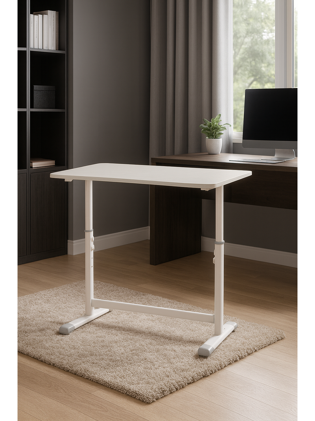 Escritorio con Altura Ajustable 80x60x63-86cm Funcional Bilbao Blanco 2