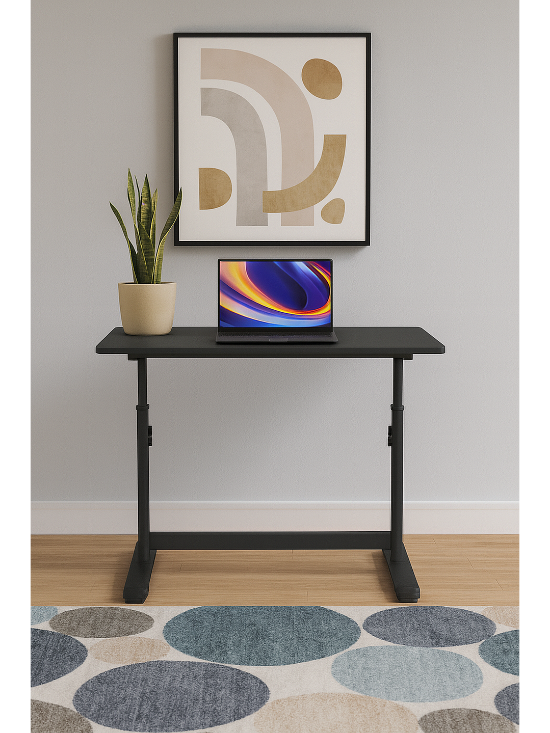 Escritorio con Altura Ajustable 80x60x63-86cm Funcional Bilbao Negro 1