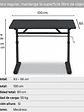 Escritorio con Altura Ajustable 100x60x63-86cm Funcional Tenerife Negro - Miniatura 4