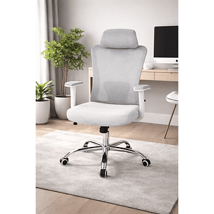 Silla de Escritorio - Oficina - Gamer Houston Gris