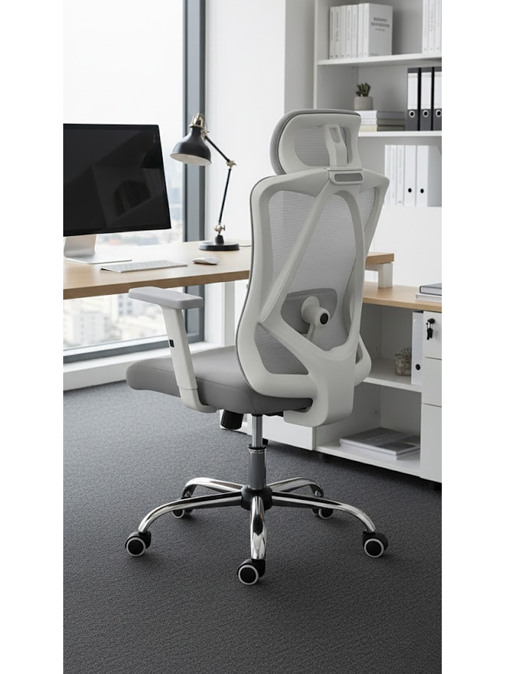 Silla de Escritorio - Oficina - Gamer Houston Gris 2