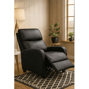 Sillon Reclinable Berger Holanda PU Negro