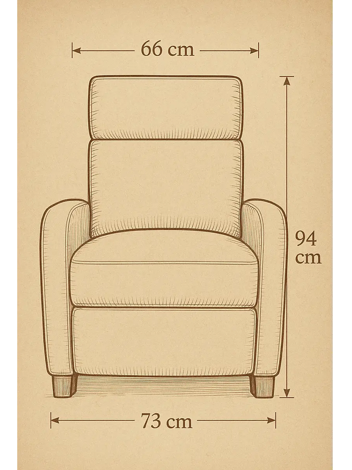 Sillon Reclinable Berger Holanda PU Negro 6