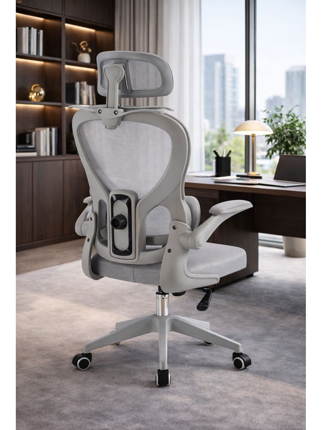 Silla Ergonomica de Oficina para Escritorio Boise Gris 2