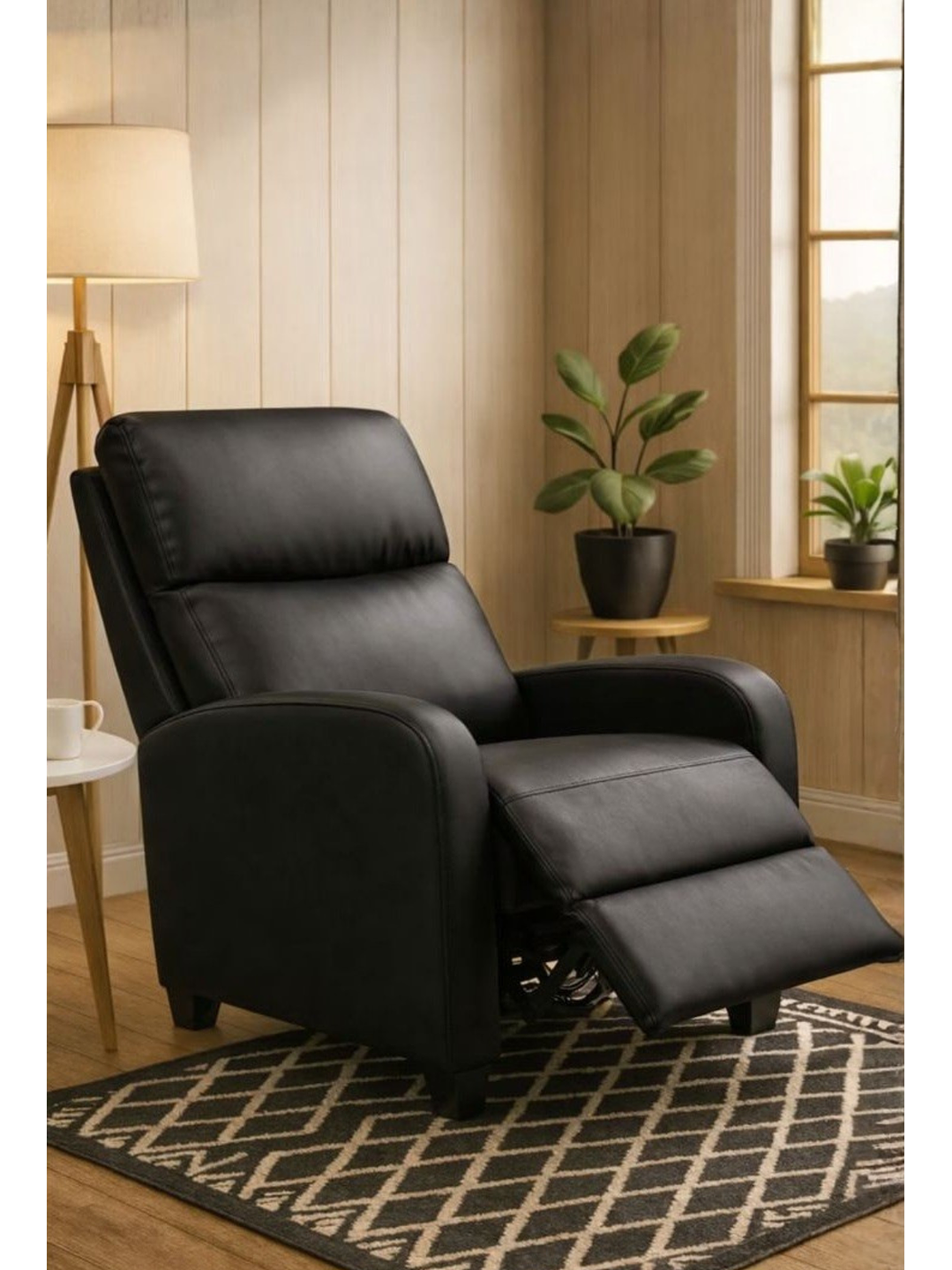 Sillon Reclinable Berger Holanda PU Negro 1
