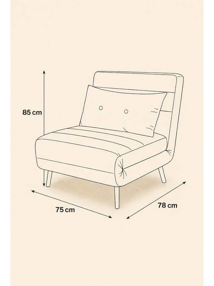 Sillon Sofa Cama Plegable Libano 8