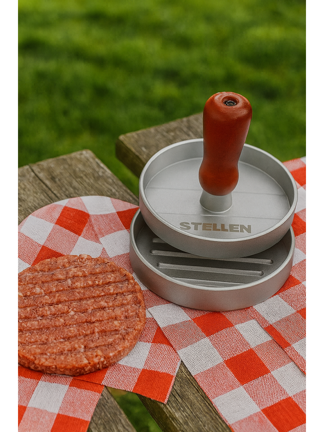 Prensa Para Hamburguesas Molde Antiadherente Parrilla Stelle 2