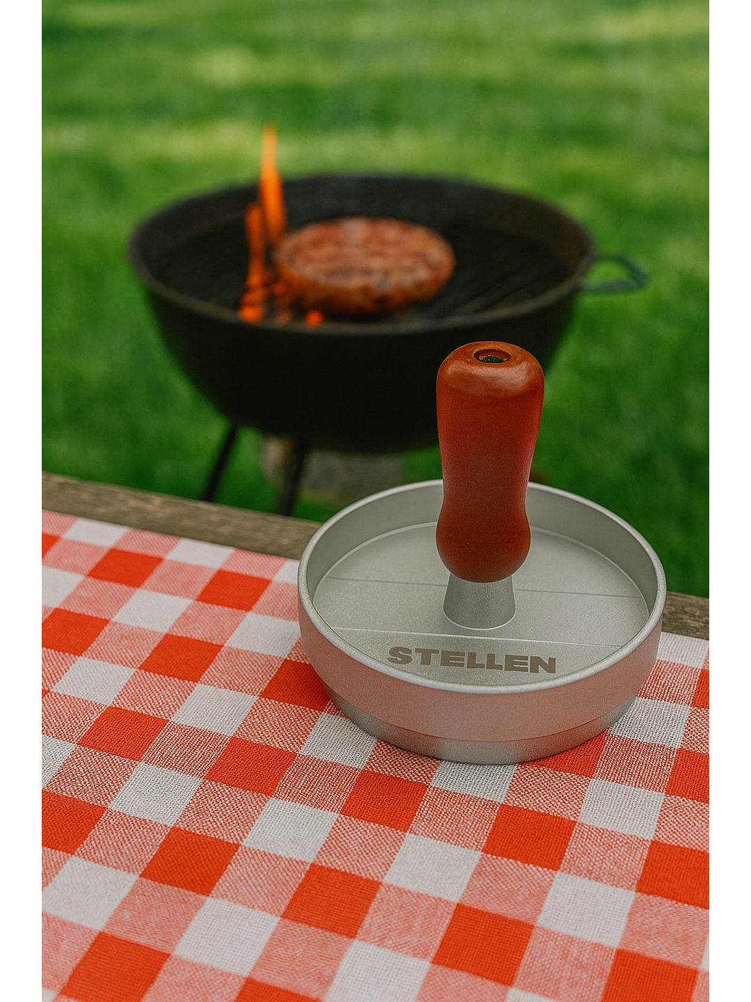 Prensa Para Hamburguesas Molde Antiadherente Parrilla Stelle 3