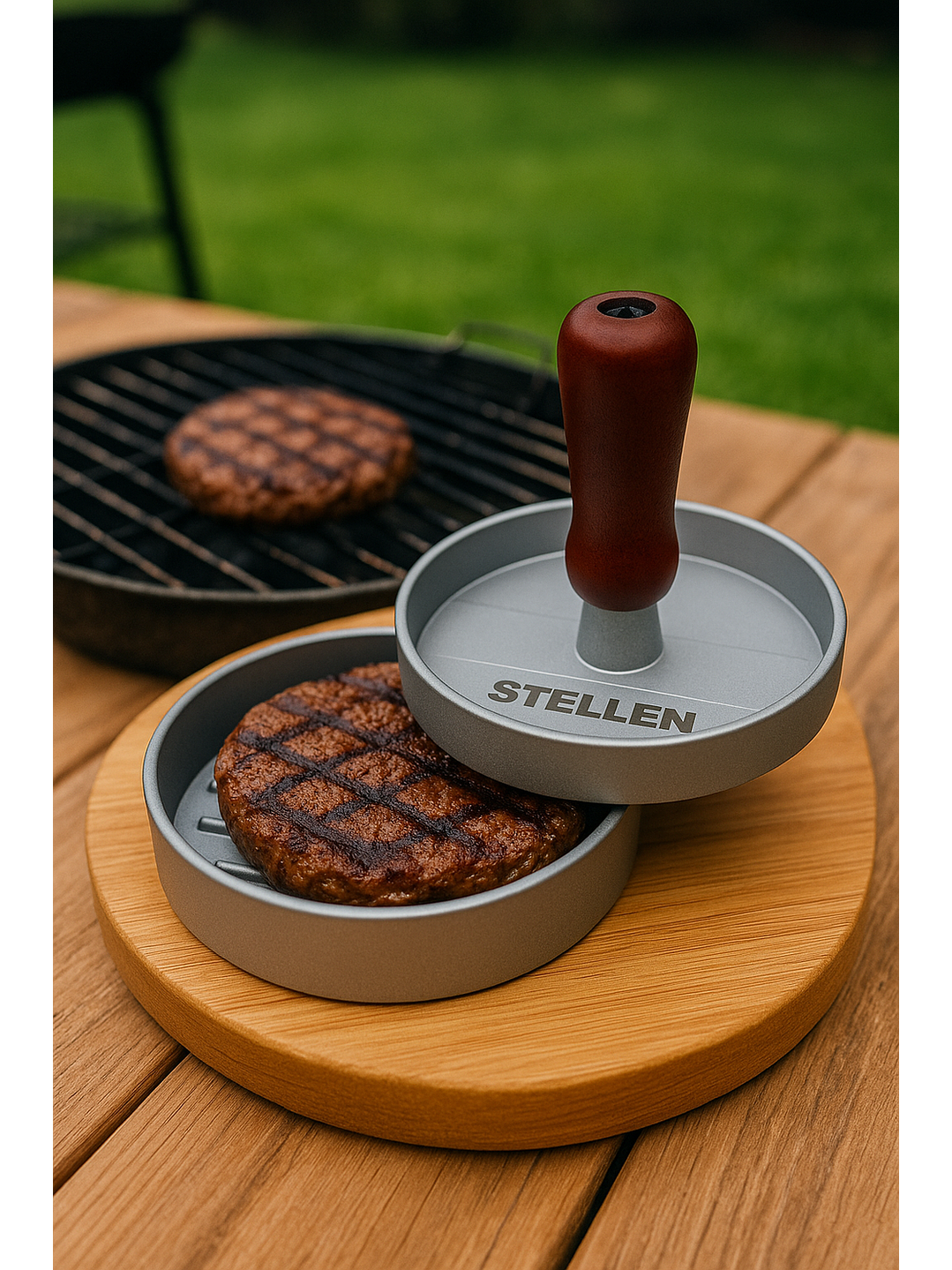 Prensa Para Hamburguesas Molde Antiadherente Parrilla Stelle 4