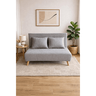 Sillon Doble Sofa Cama Plegable Beirut Gris