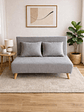 Sillon Doble Sofa Cama Plegable Beirut Gris - Miniatura 1
