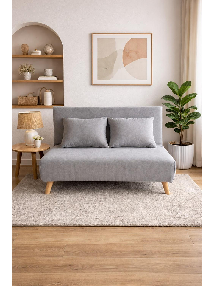 Sillon Doble Sofa Cama Plegable Beirut Gris 4