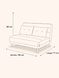 Sillon Doble Sofa Cama Plegable Beirut Gris - Miniatura 6