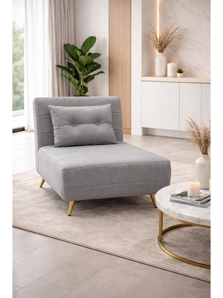 Sillon Sofa Cama Plegable Libano Gris 1