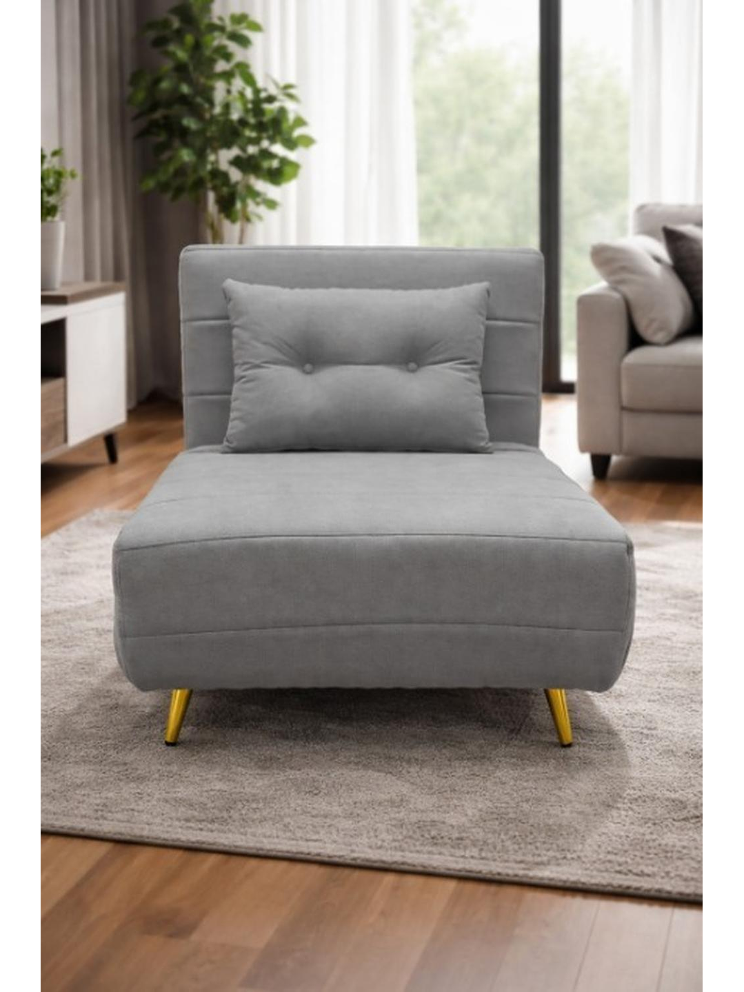 Sillon Sofa Cama Plegable Libano Gris 2