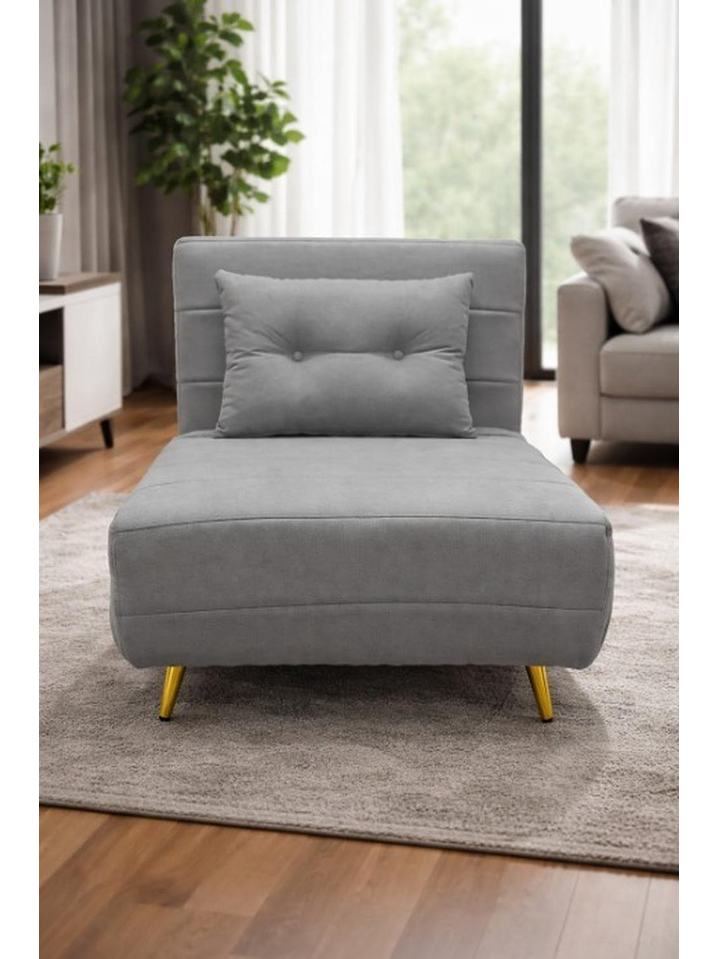 Sillon Sofa Cama Plegable Libano Gris 2