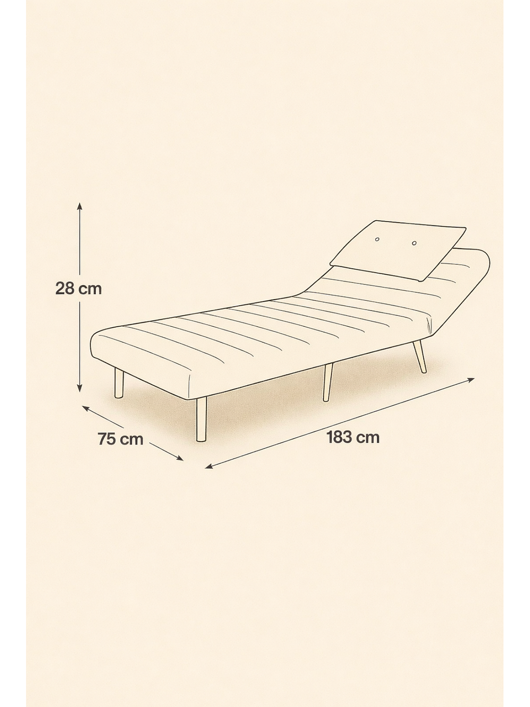 Sillon Sofa Cama Plegable Libano Gris 6