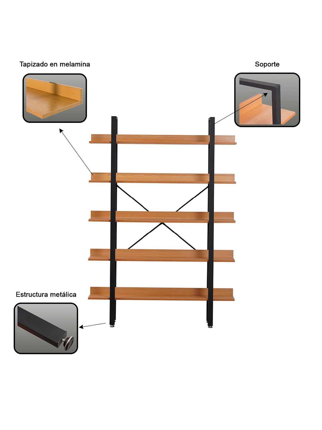 Repisa Biblioteca Stell Catar. 9