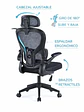 Silla Ergonomica de Oficina para Escritorio Boise Negra - Miniatura 4