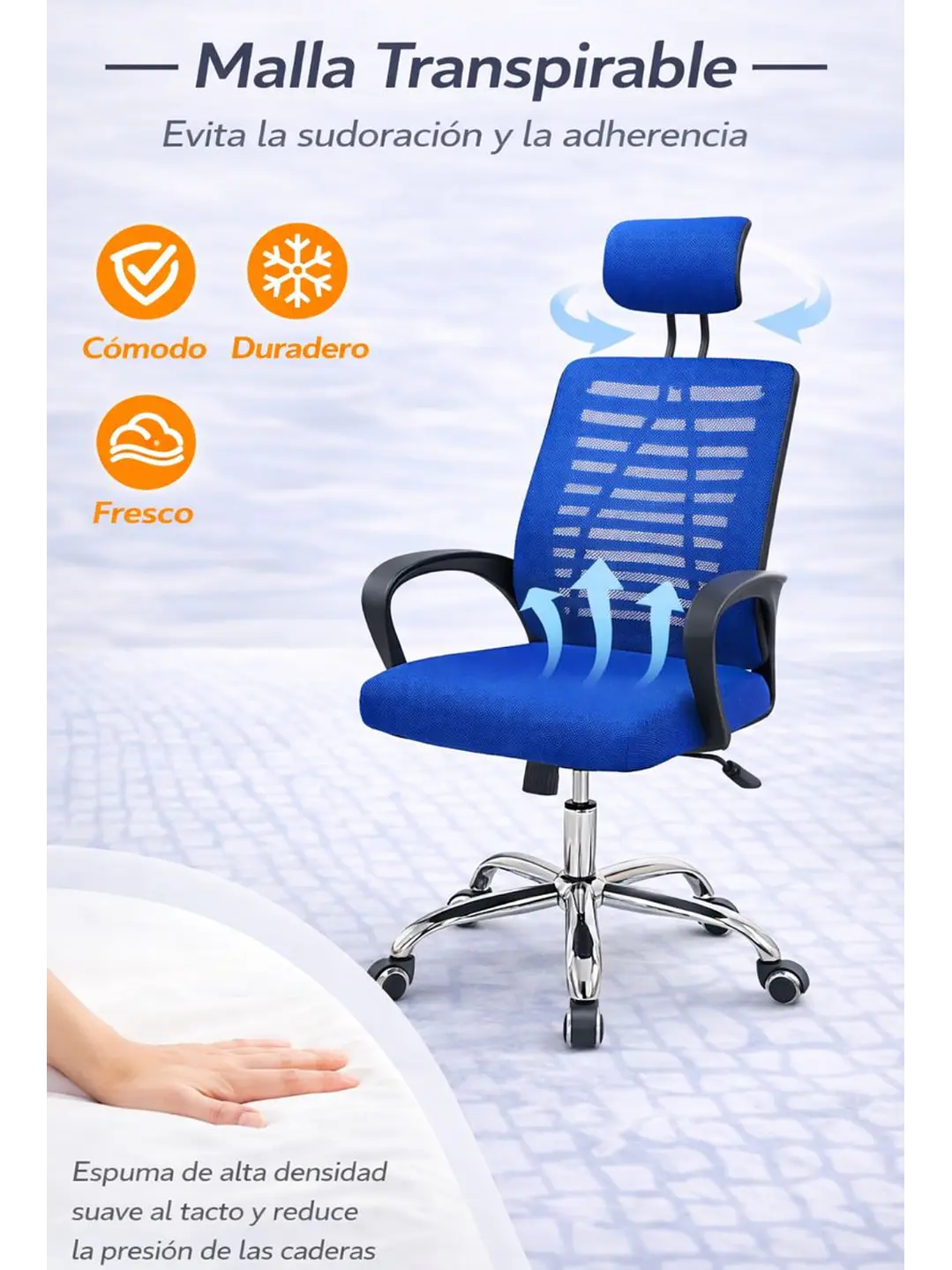 Silla Ejecutiva Milan Azul 6